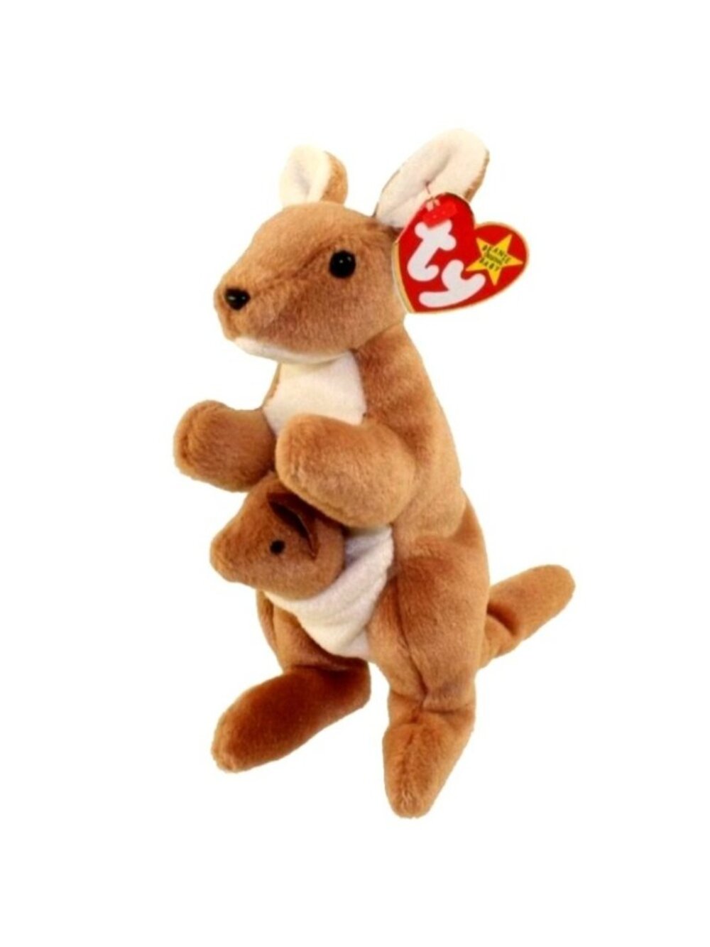 Ty Beanie Babies Pouch Kangaroo Joey Plush MWMT 1996 Rare Collectible Retired